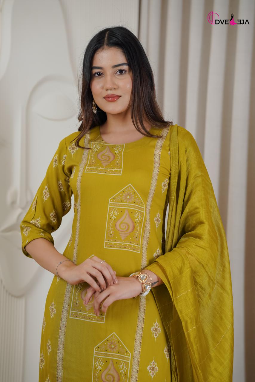 Aanchi Series Dveeja Fashion Reyon Readymade Plazzo Style Suits Exporter Ahmedabad