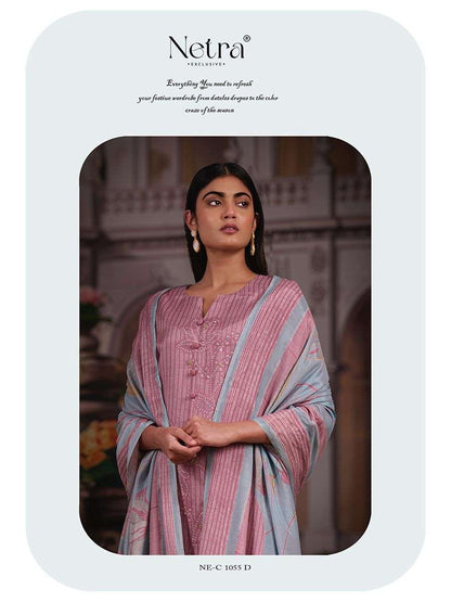 Aangan Netra Pure Bemberg Muslin Pant Style Suits Exporter Gujarat