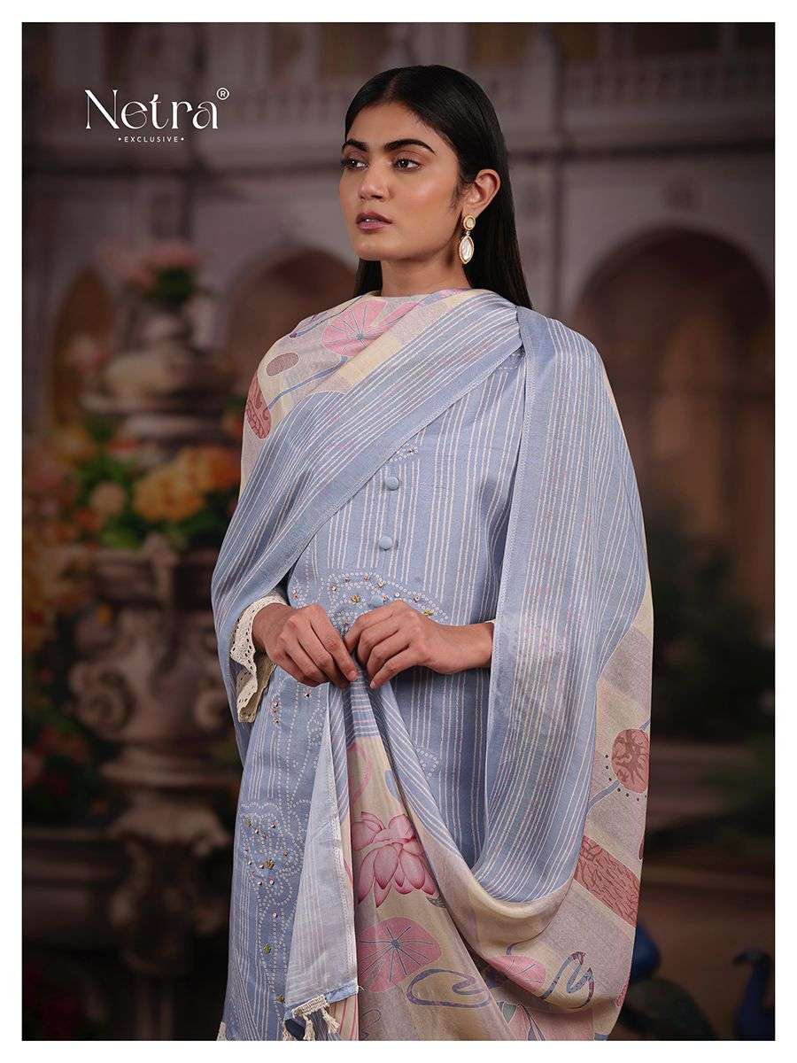 Aangan Netra Pure Bemberg Muslin Pant Style Suits Exporter Gujarat