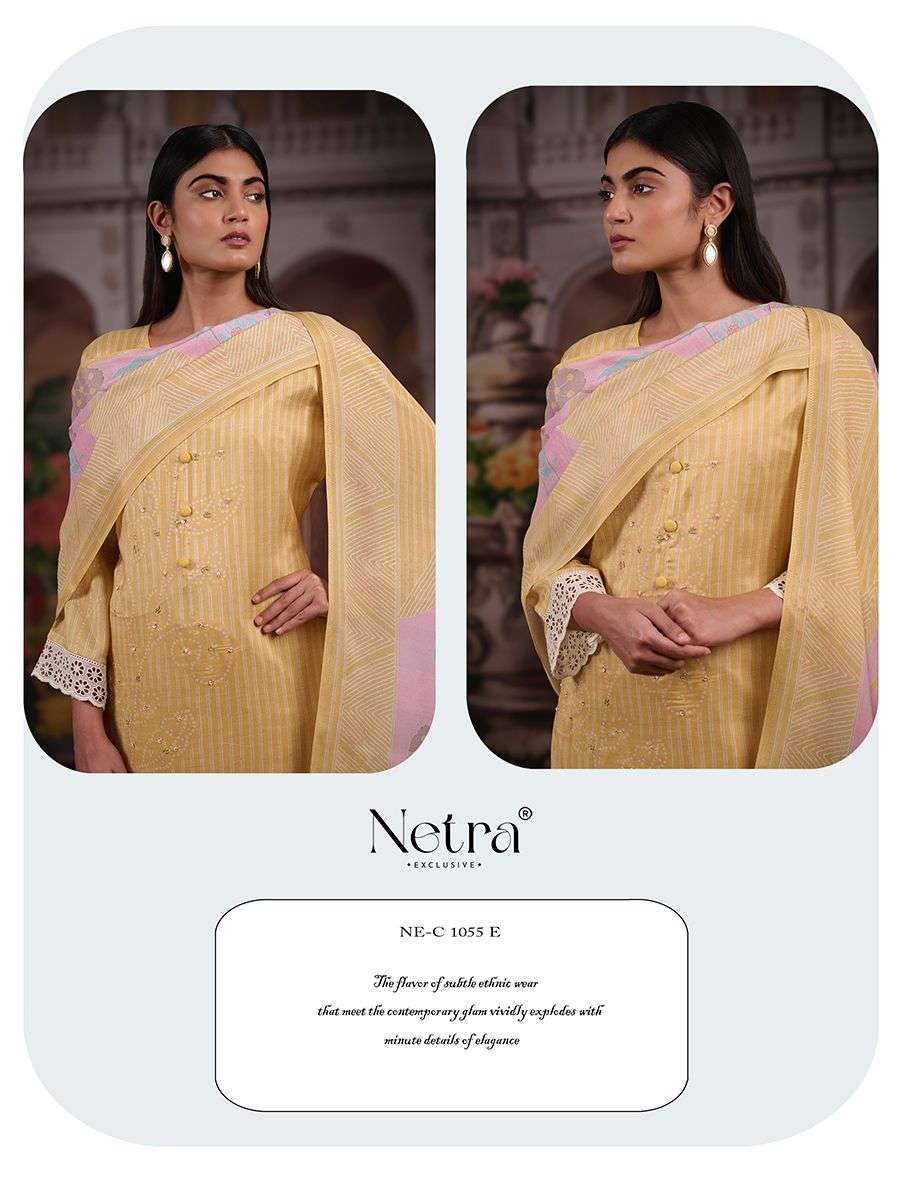 Aangan Netra Pure Bemberg Muslin Pant Style Suits Exporter Gujarat