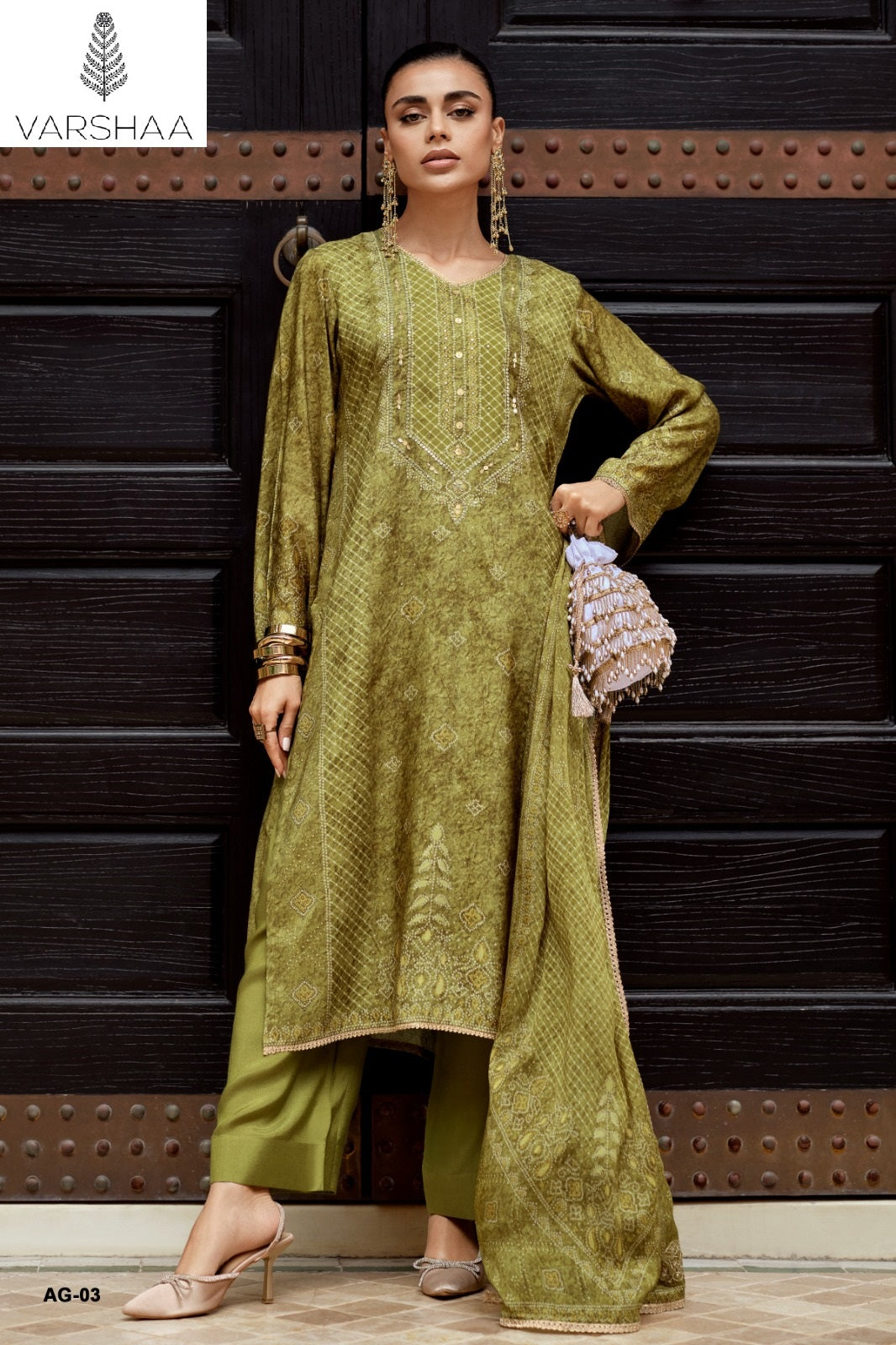 Aangan Varshaa Viscose Muslin Pant Style Suits Manufacturer Gujarat