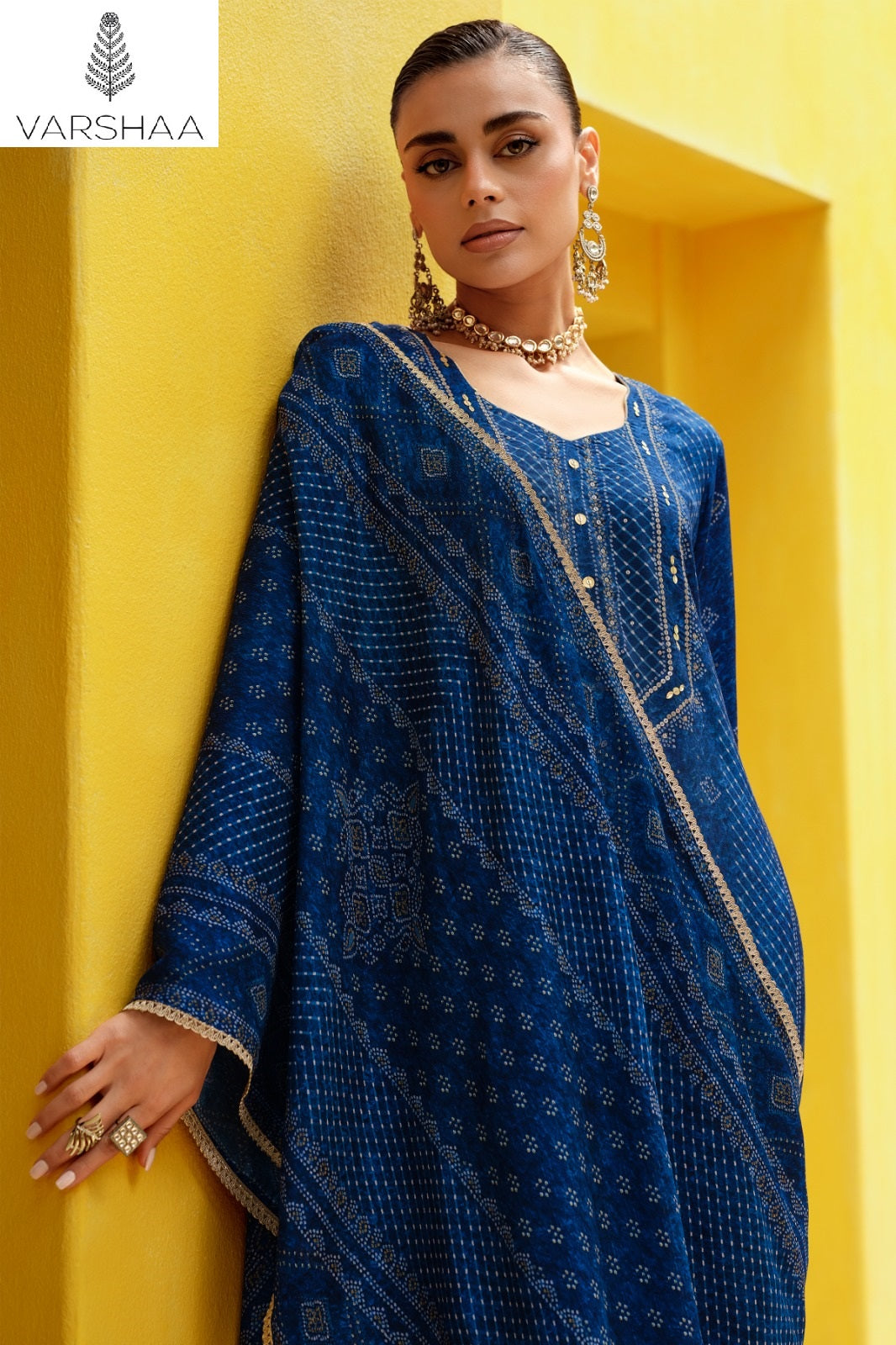 Aangan Varshaa Viscose Muslin Pant Style Suits Manufacturer Gujarat
