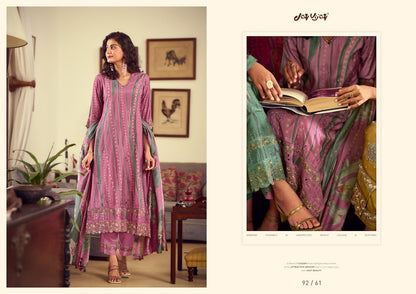 Aangan Vol 2 Jay Vijay Muslin Silk Pant Style Suits Wholesale Price