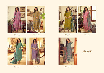 Aangan Vol 2 Jay Vijay Muslin Silk Pant Style Suits Wholesale Price