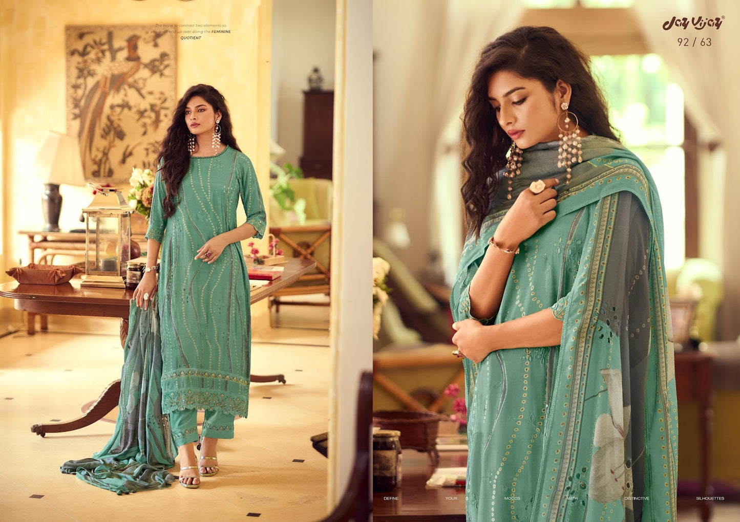 Aangan Vol 2 Jay Vijay Muslin Silk Pant Style Suits Wholesale Price