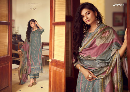 Aangan Vol 2 Jay Vijay Muslin Silk Pant Style Suits Wholesale Price