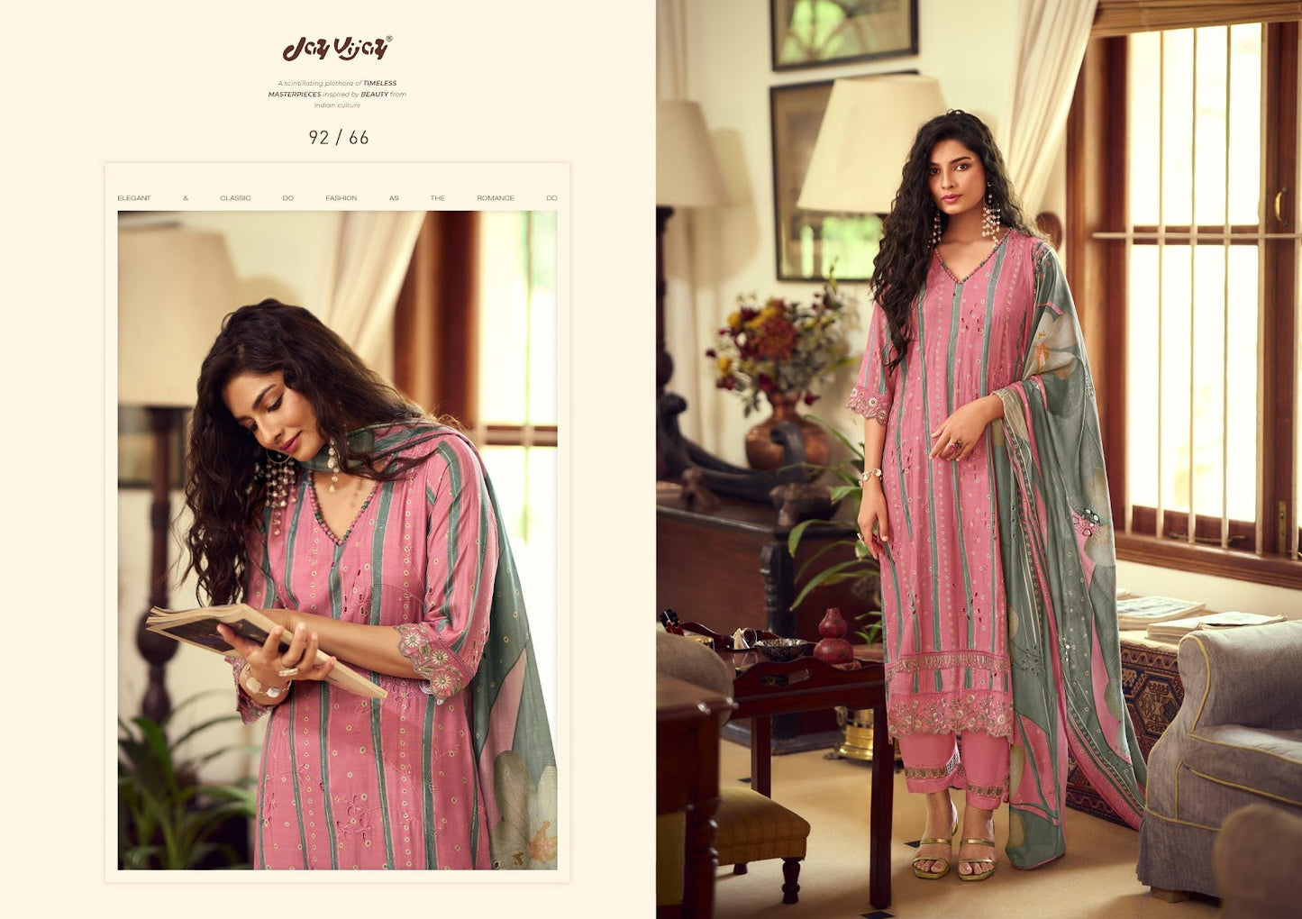 Aangan Vol 2 Jay Vijay Muslin Silk Pant Style Suits Wholesale Price