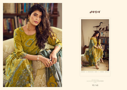 Aangan Vol 2 Jay Vijay Muslin Silk Pant Style Suits Wholesale Price