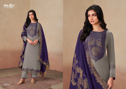 Aaniha Omtex Organza Twill Pant Style Suits Manufacturer
