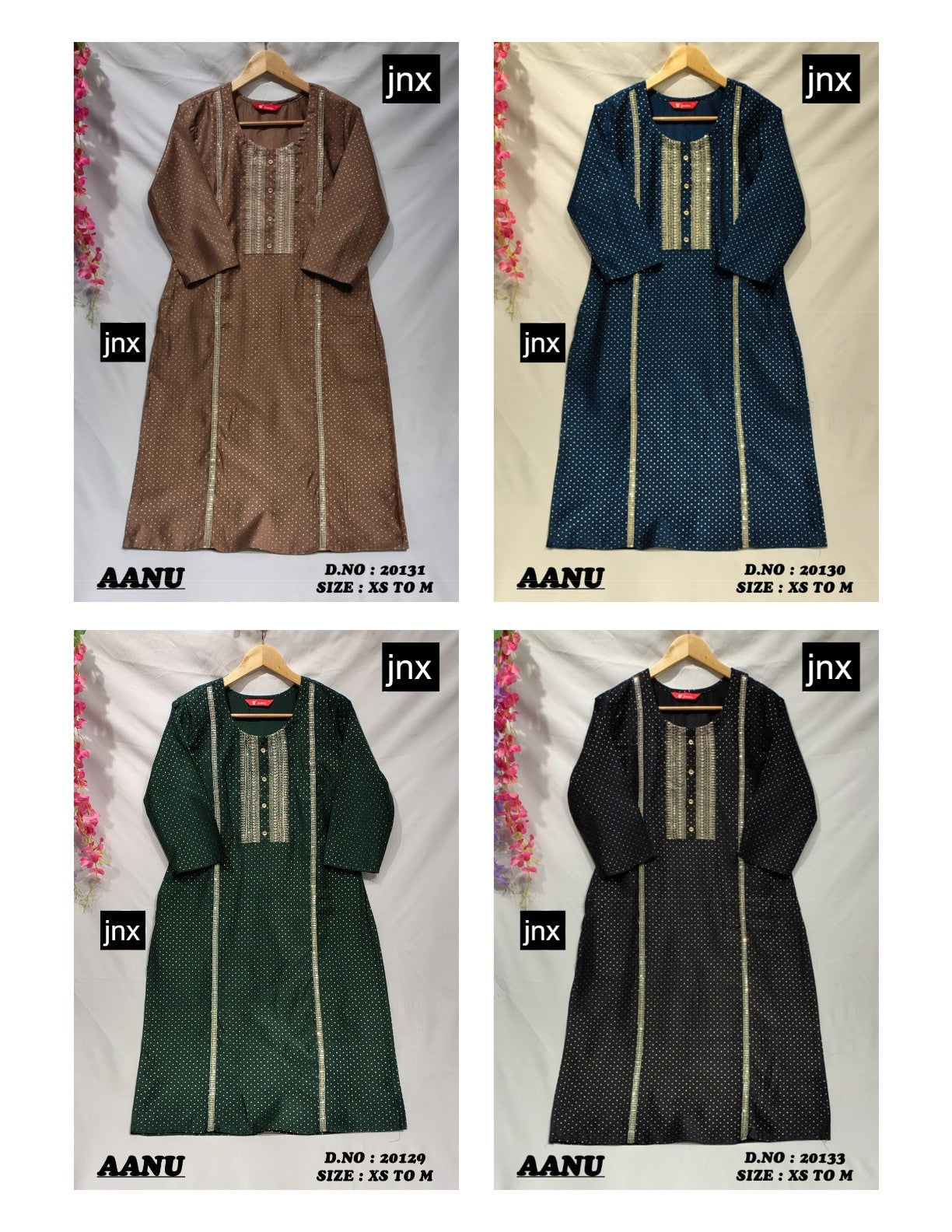 Aanu Jnx Vertican Straight Cut Kurtis Wholesale