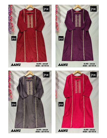 Aanu Jnx Vertican Straight Cut Kurtis Wholesale