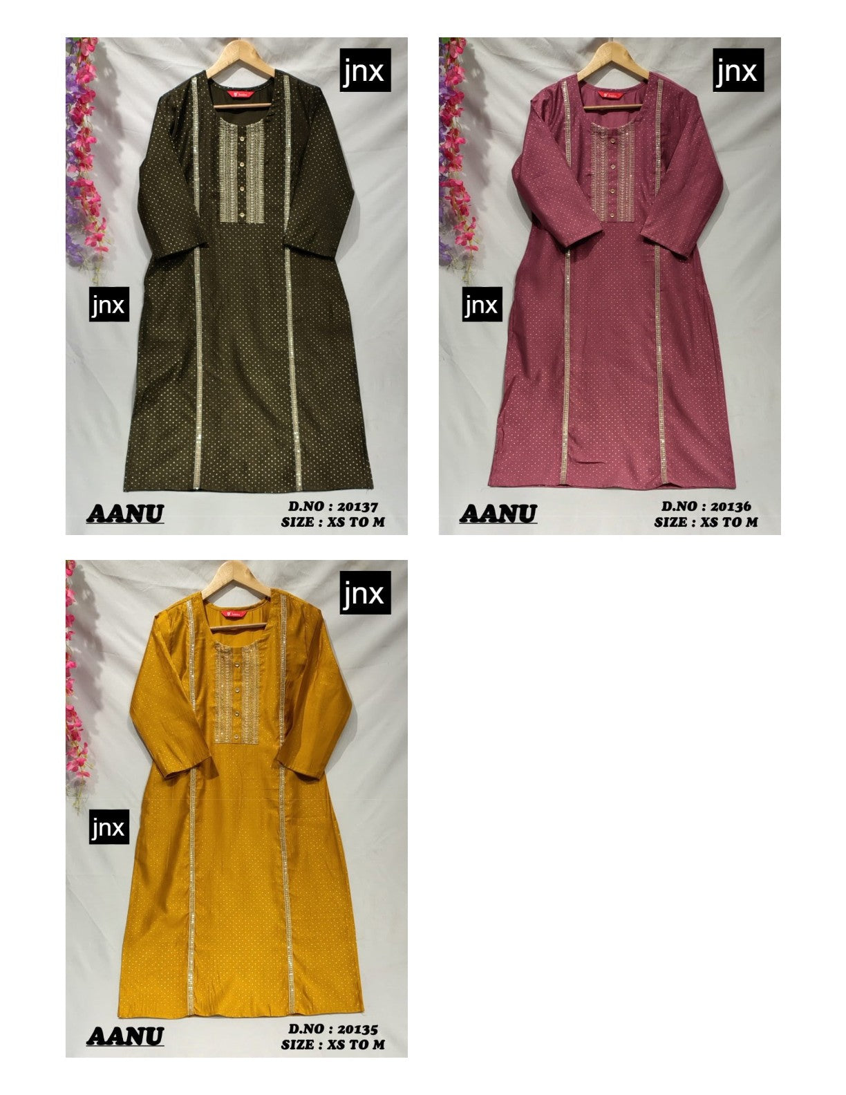Aanu Jnx Vertican Straight Cut Kurtis Wholesale