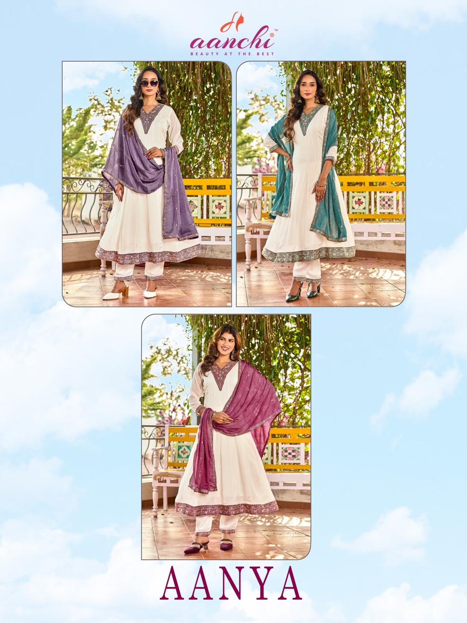 Aanya Aanchi Crush Readymade Anarkali Suits Wholesaler