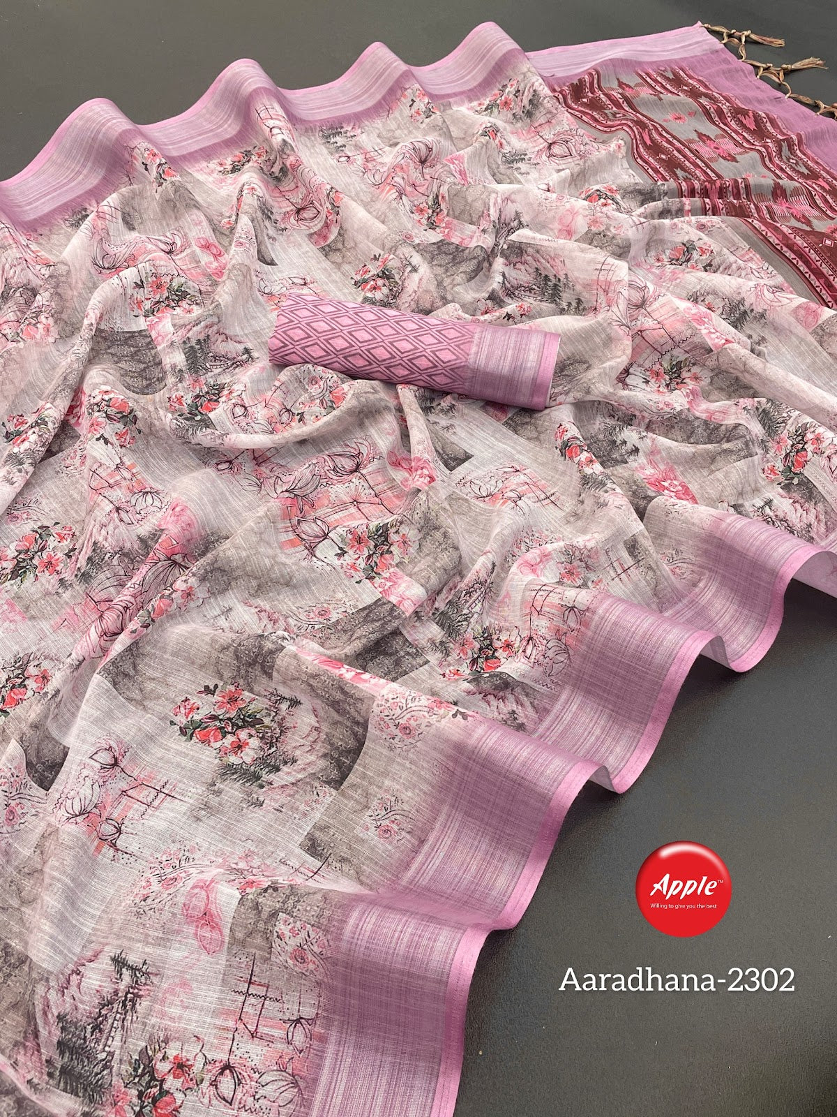 Aaradhana Vol 23 Apple Linen Sarees Exporter
