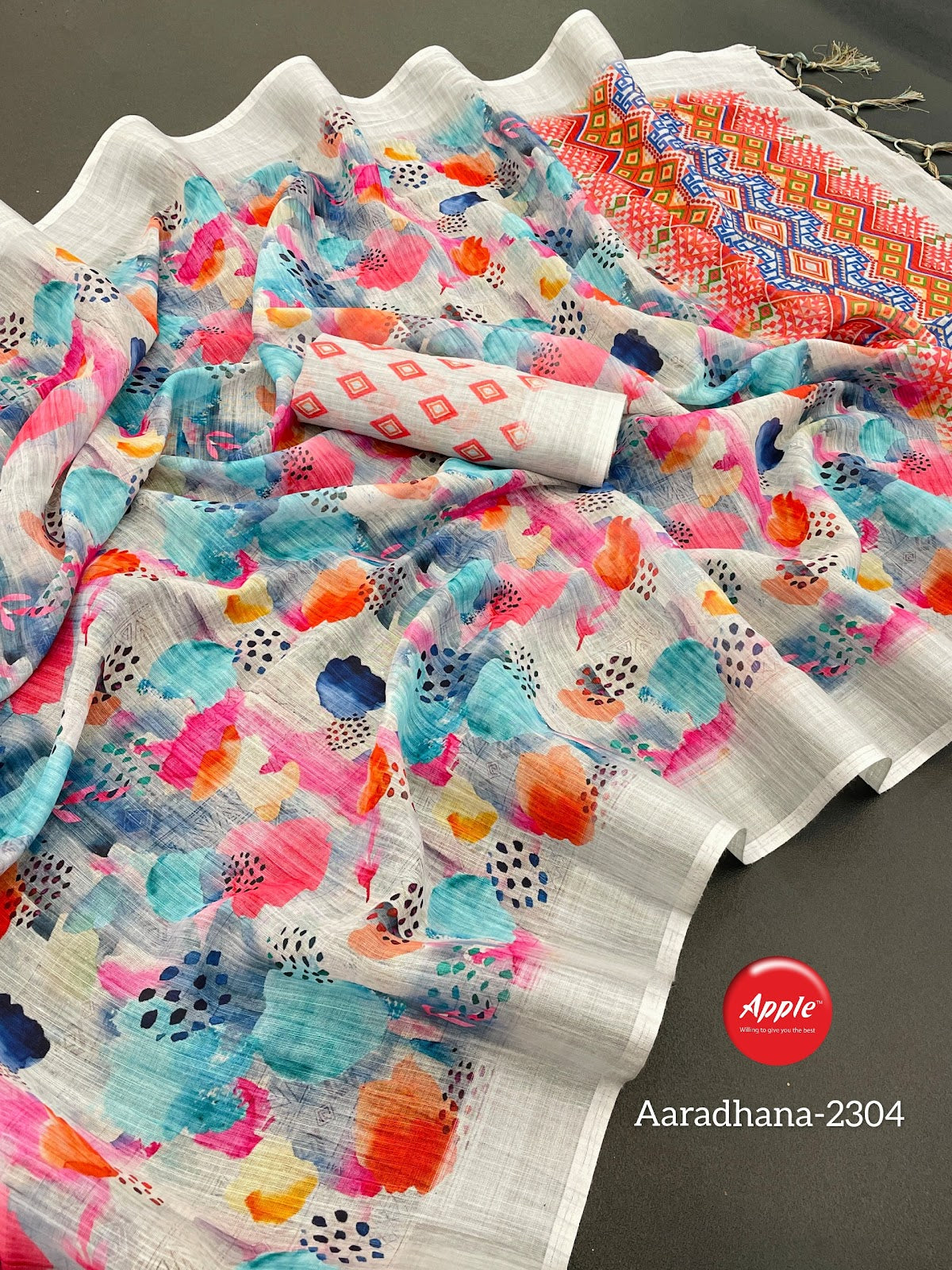 Aaradhana Vol 23 Apple Linen Sarees Exporter