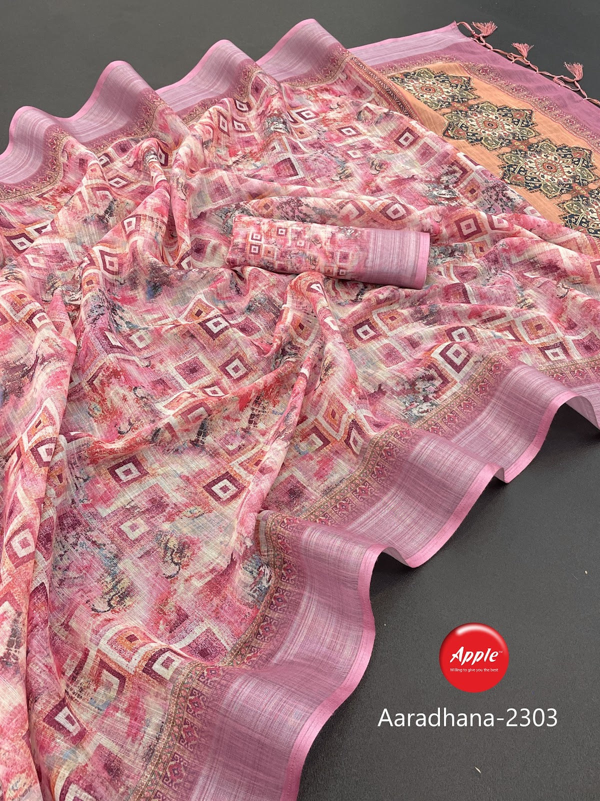 Aaradhana Vol 23 Apple Linen Sarees Exporter