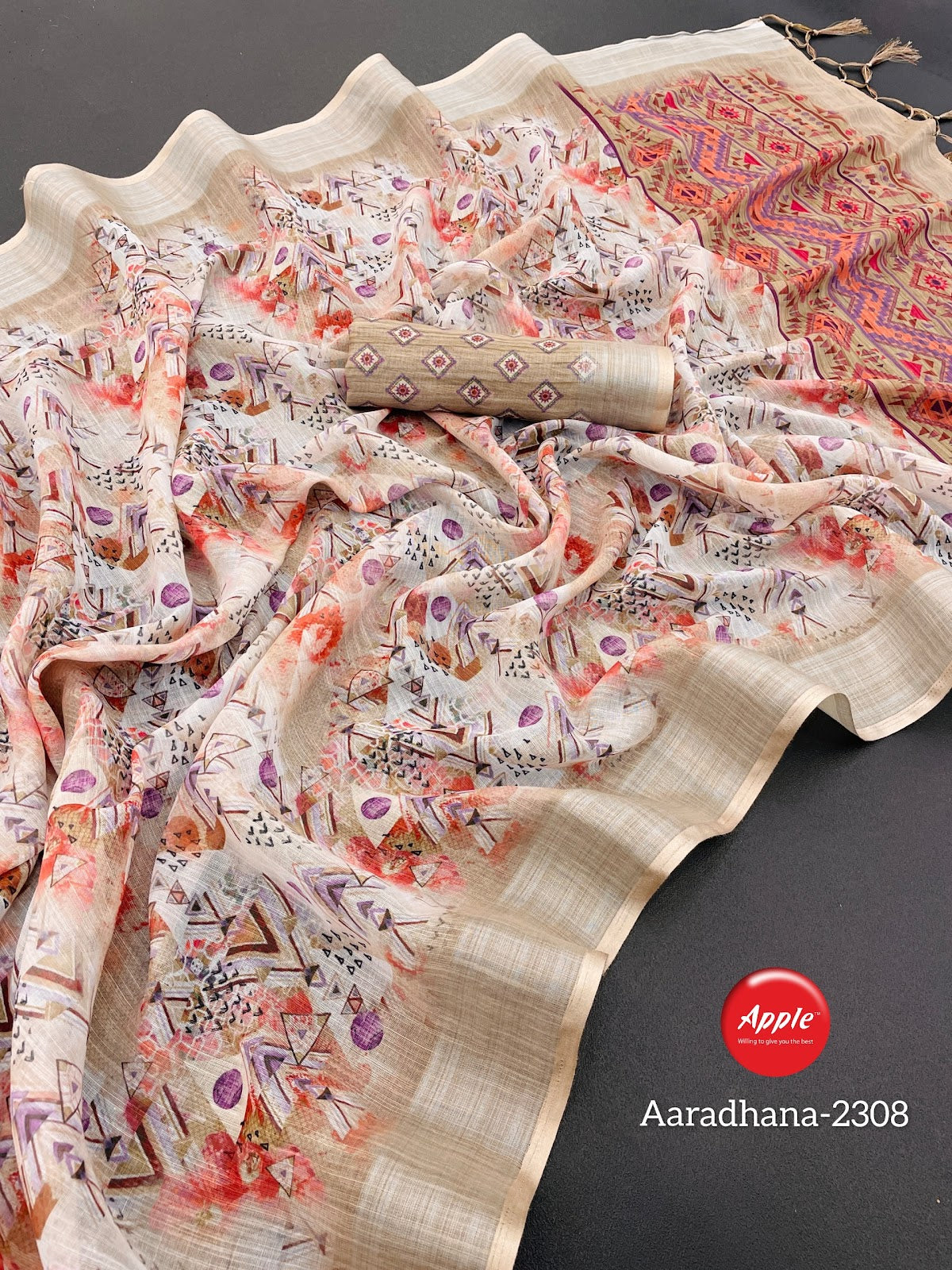 Aaradhana Vol 23 Apple Linen Sarees Exporter