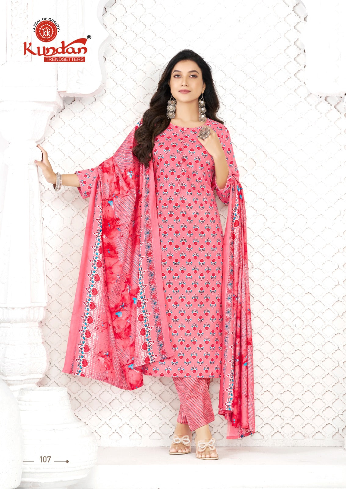 Aaradhya Kundan Cotton Dress Material Manufacturer