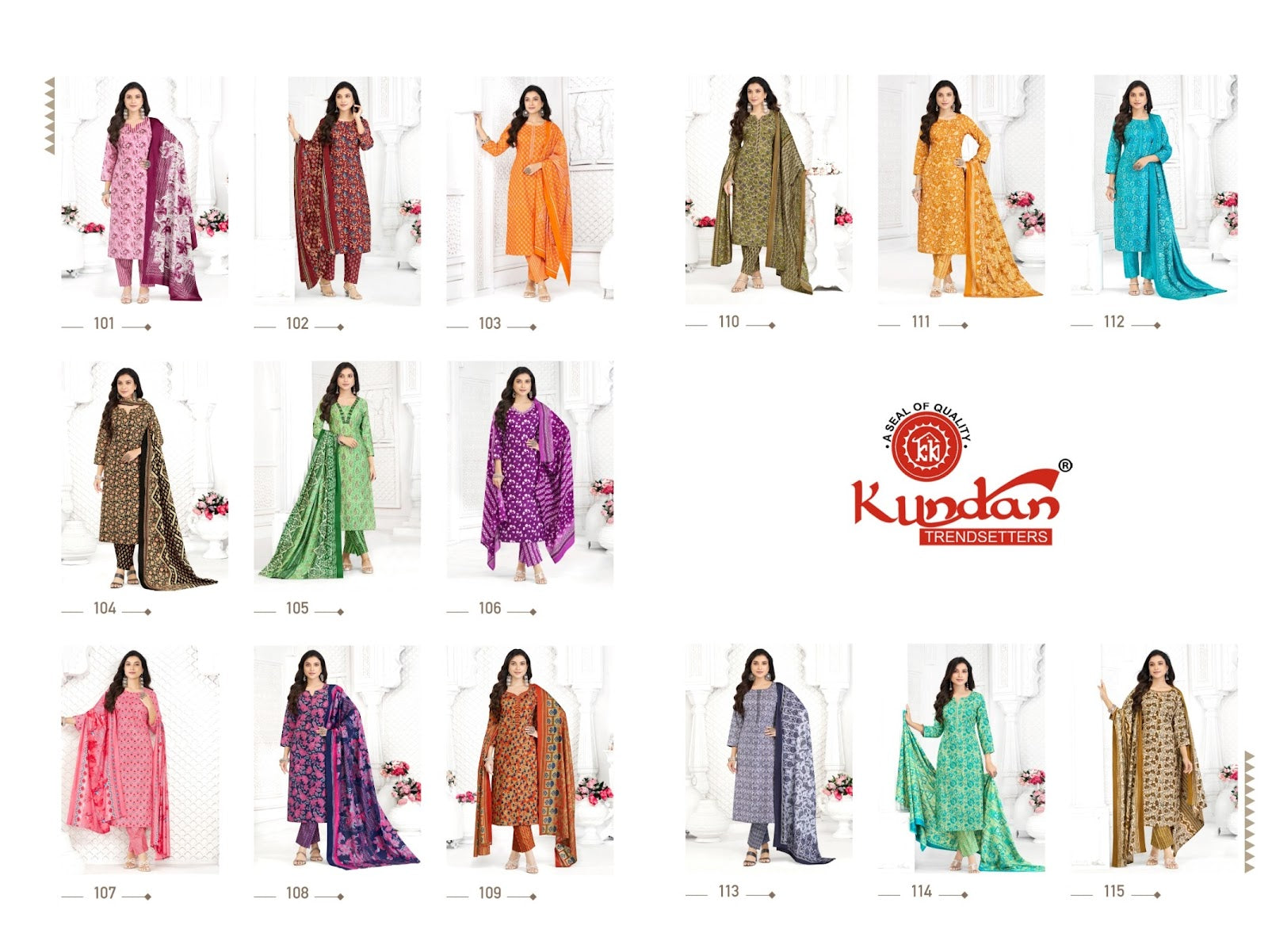 Aaradhya Kundan Cotton Dress Material Manufacturer