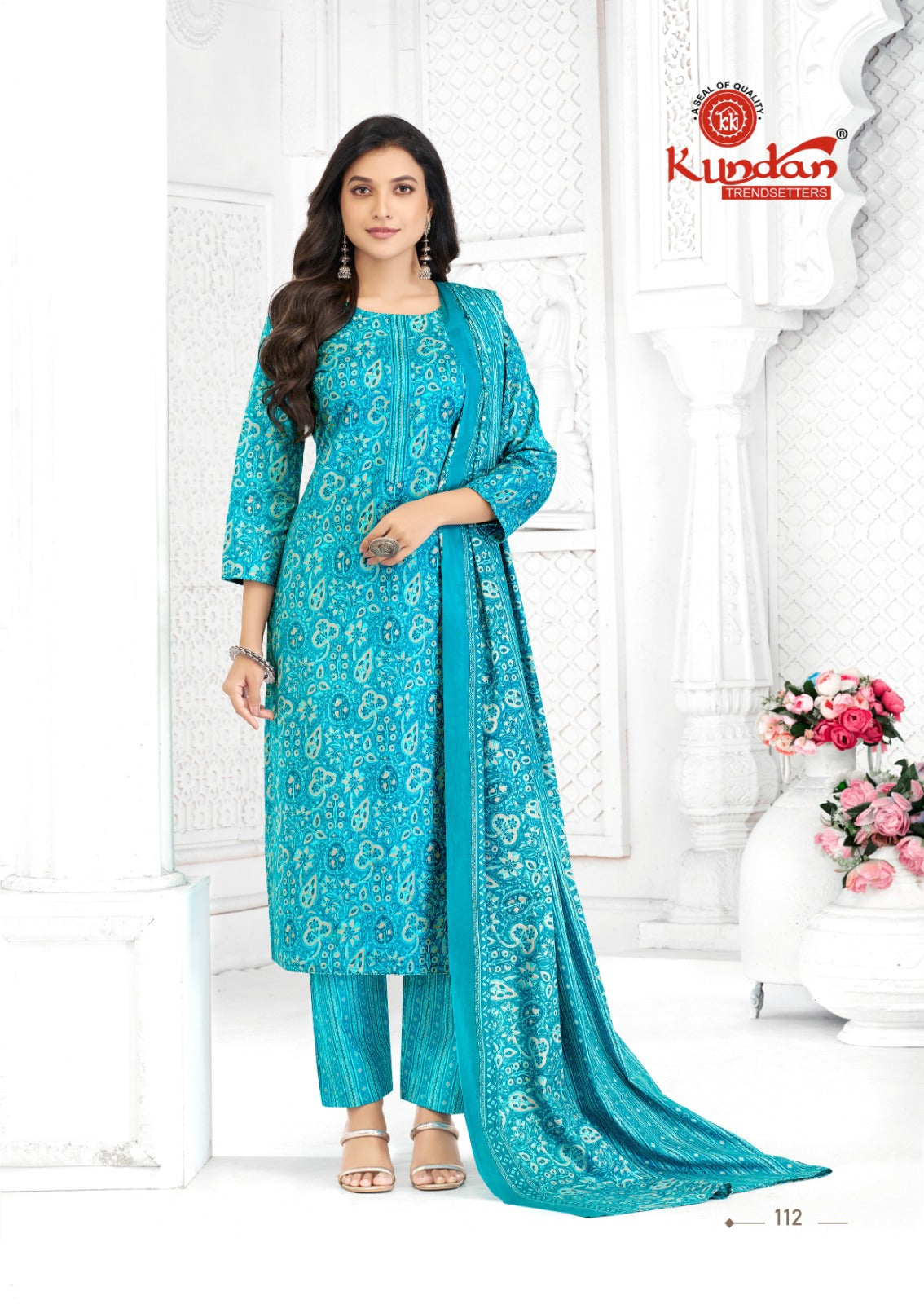 Aaradhya Kundan Cotton Dress Material Manufacturer