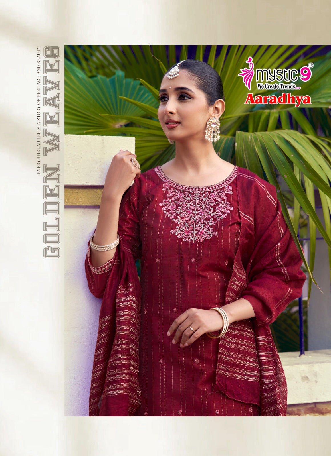 Aaradhya Vol 1 Mystic 9 Silk Readymade Pant Style Suits Manufacturer Ahmedabad
