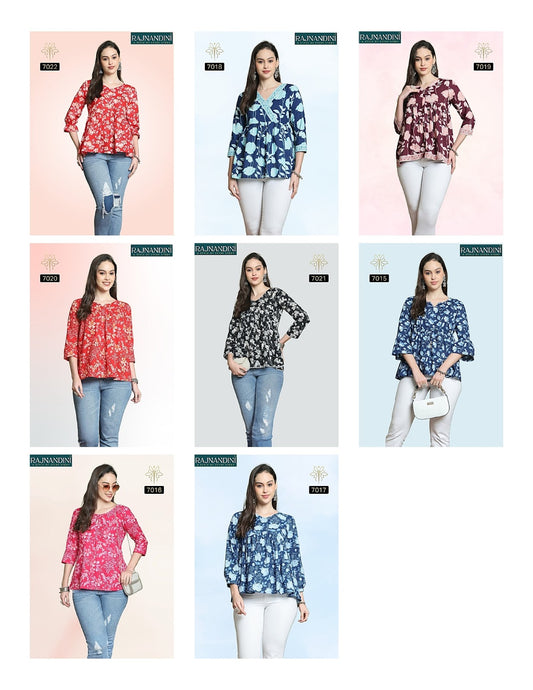 Aaradhya Vol 24 Rajnandini Cotton Stylish Short Tops Wholesale Rate