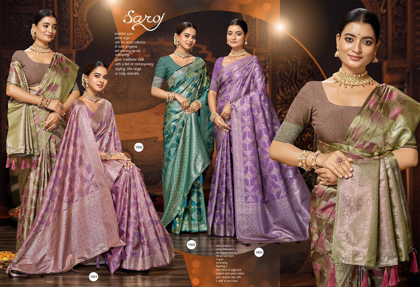 Aarambh Satin Silk Vol 2 Saroj Sarees Exporter Gujarat