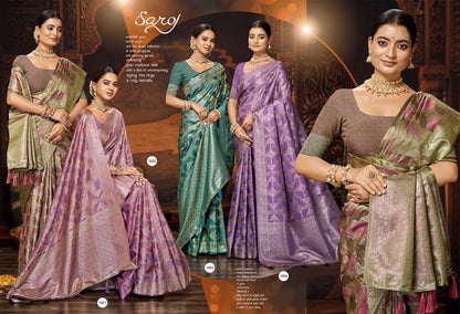 Aarambh Satin Silk Vol 2 Saroj Sarees Exporter Gujarat
