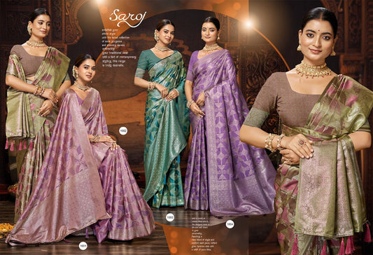 Aarambh Satin Silk Vol 2 Saroj Sarees Exporter Gujarat