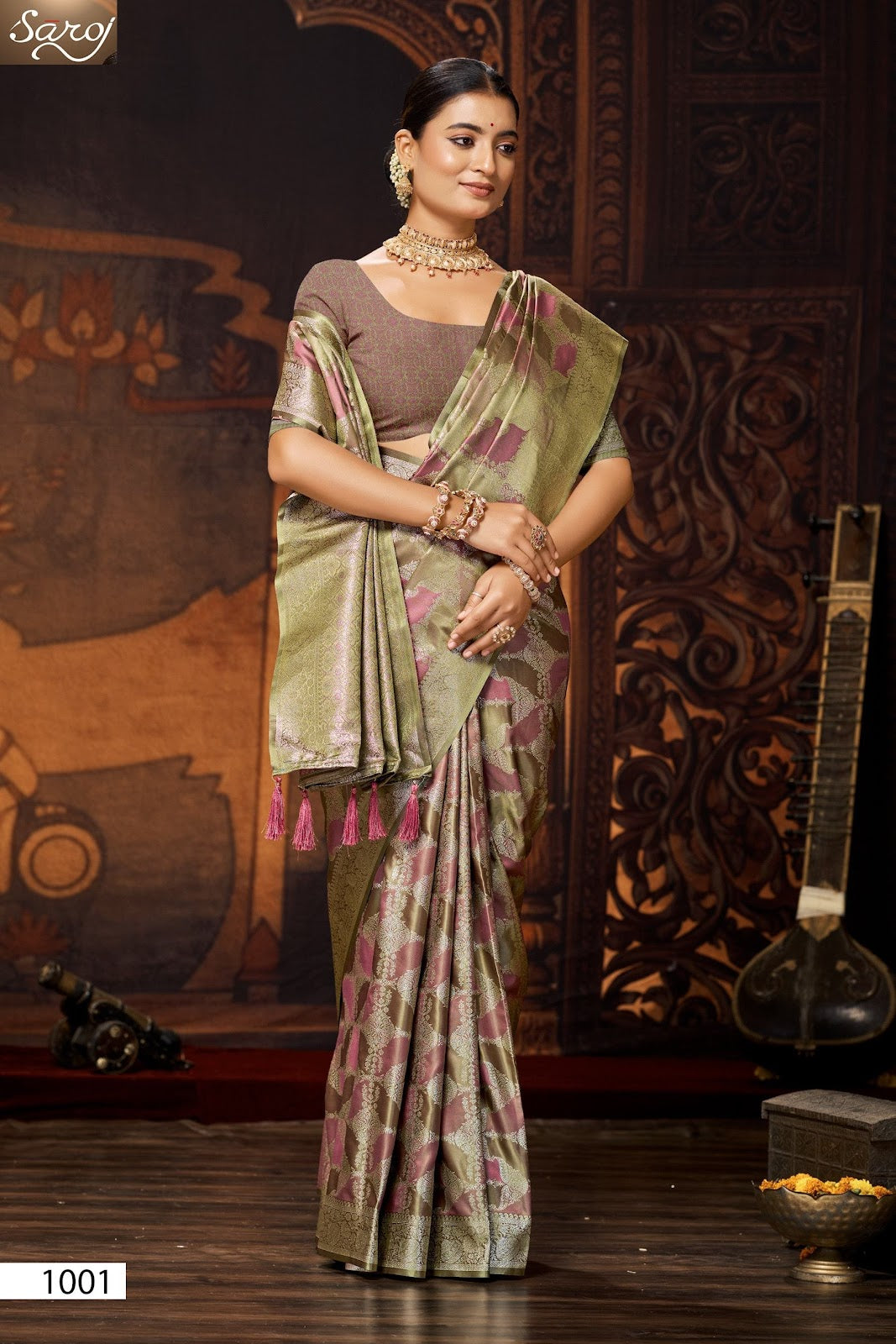 Aarambh Satin Silk Vol 2 Saroj Sarees Exporter Gujarat