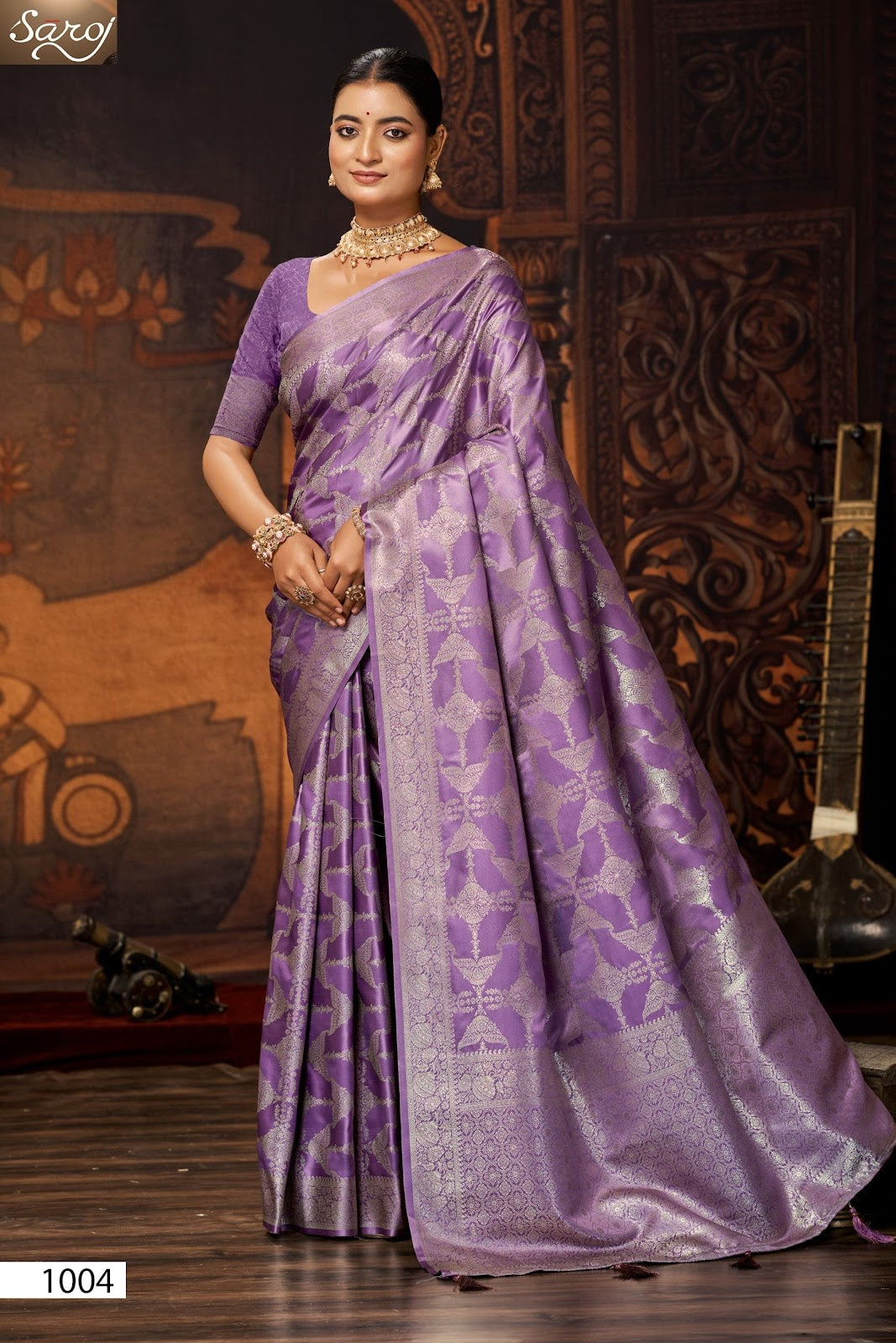 Aarambh Satin Silk Vol 2 Saroj Sarees Exporter Gujarat