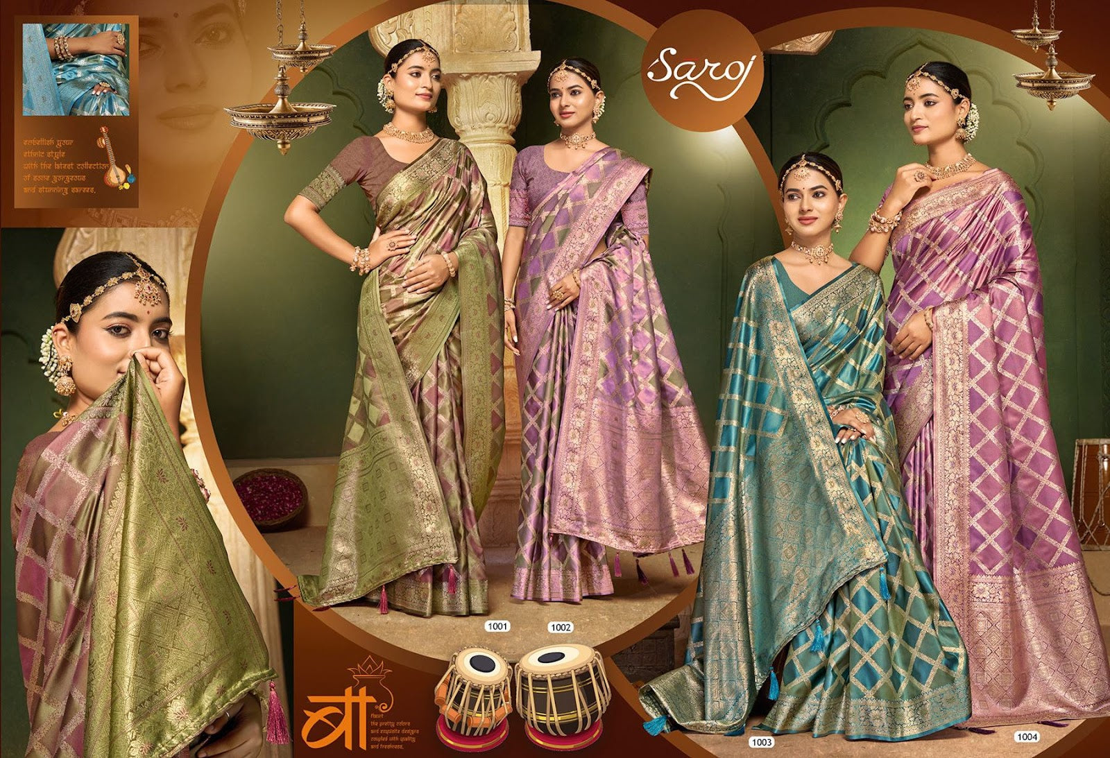 Aarambh Satin Silk Vol 4 Saroj Sarees Wholesale
