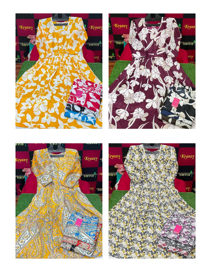 Aarav Kanha Wrinkle Anarkali Kurtis Wholesale Price