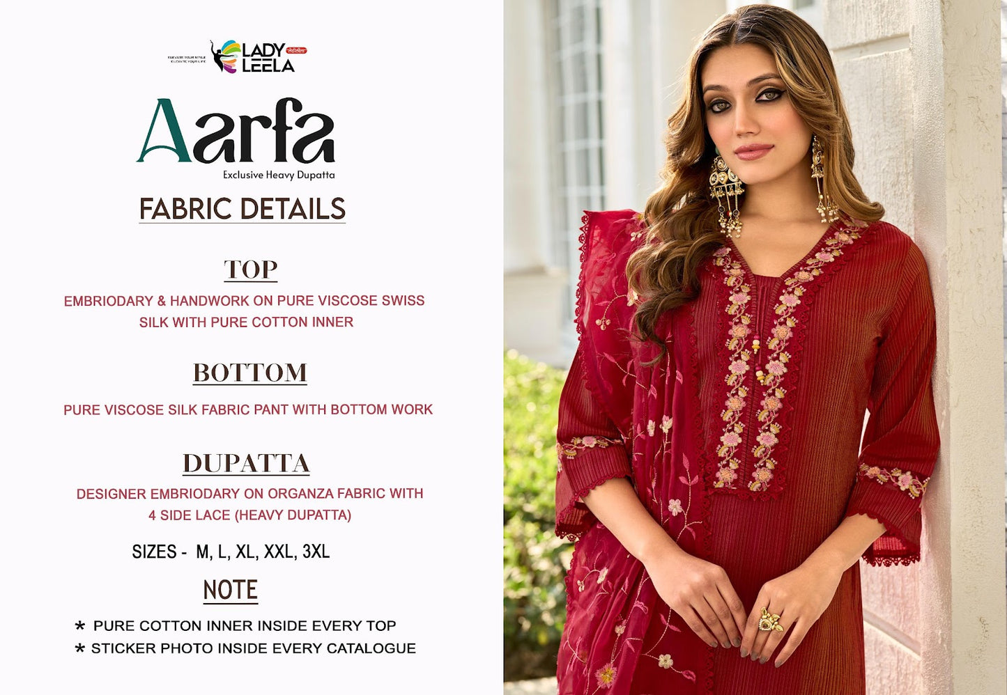Aarfa Ladyleela Swiss Readymade Pant Style Suits Wholesale Price
