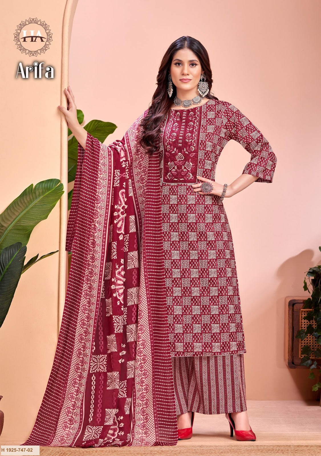 Aarifa Harshit Fashion Pure Cotton Plazzo Style Suits Wholesaler Ahmedabad