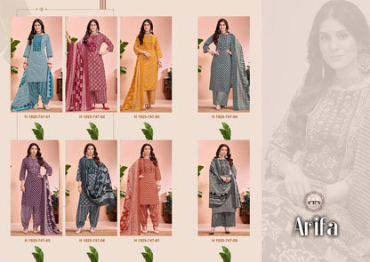 Aarifa Harshit Fashion Pure Cotton Plazzo Style Suits Wholesaler Ahmedabad
