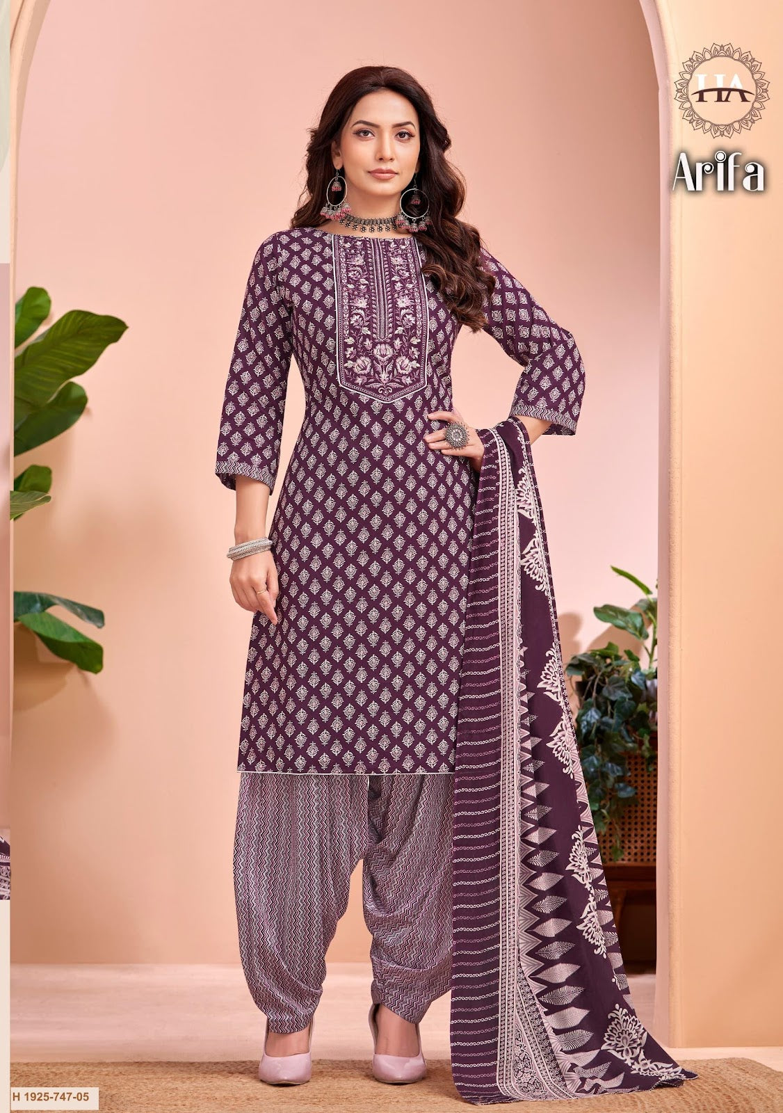 Aarifa Harshit Fashion Pure Cotton Plazzo Style Suits Wholesaler Ahmedabad