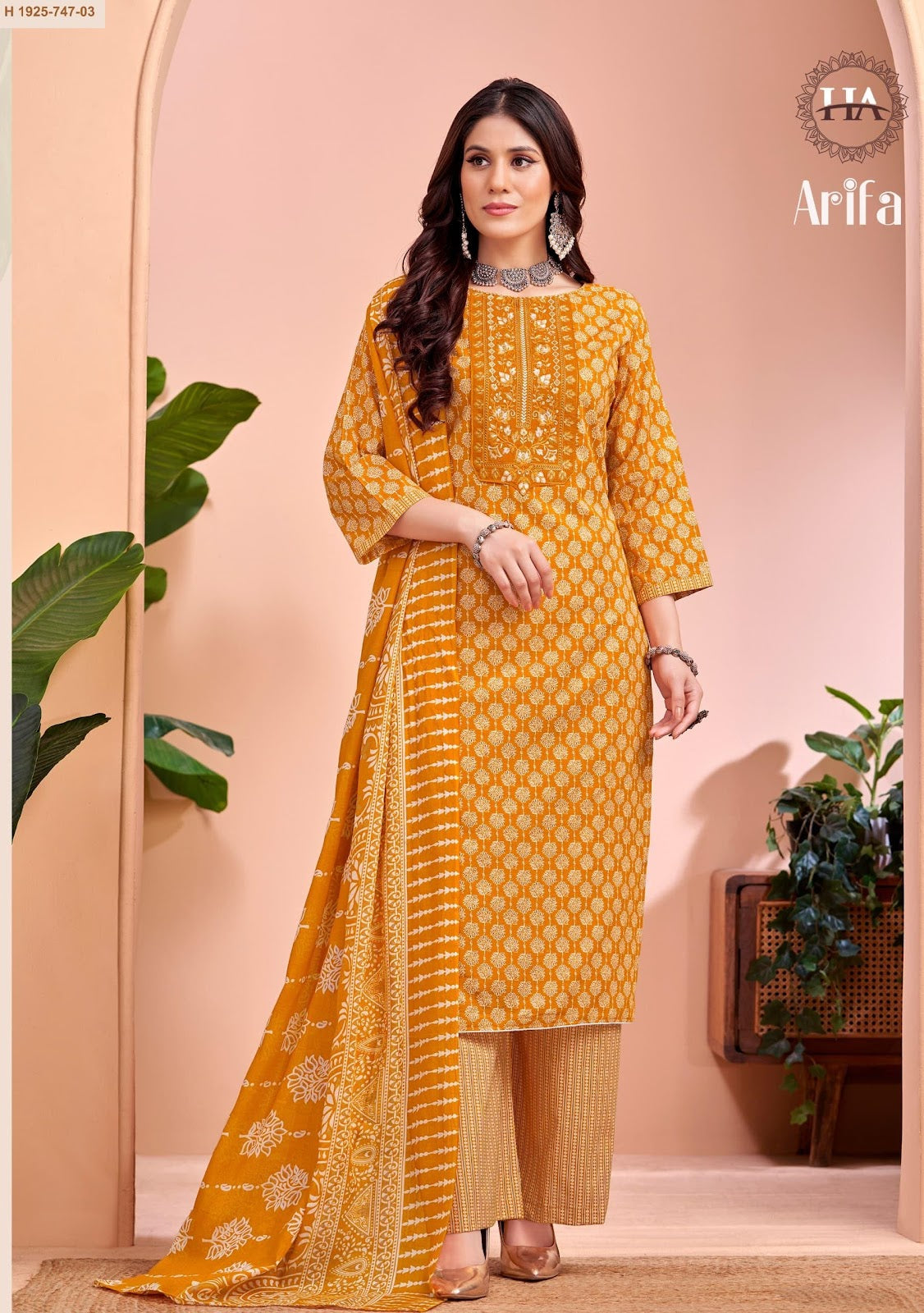 Aarifa Harshit Fashion Pure Cotton Plazzo Style Suits Wholesaler Ahmedabad