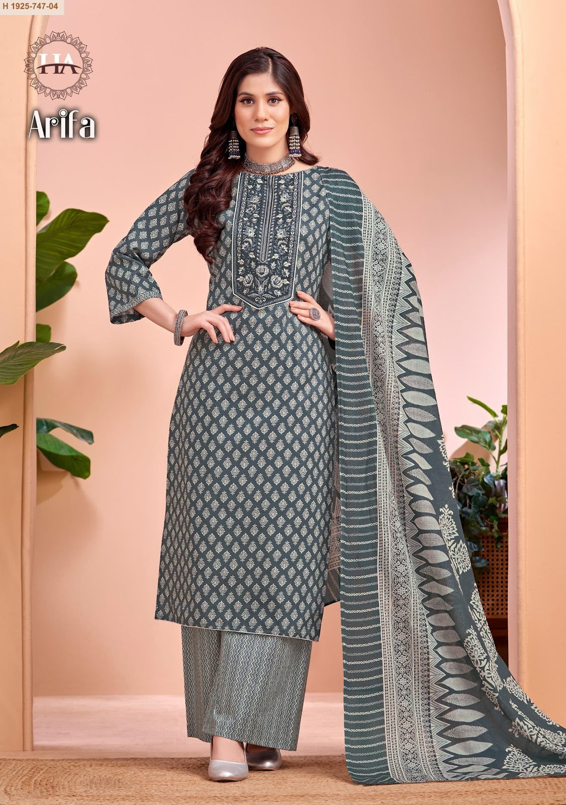 Aarifa Harshit Fashion Pure Cotton Plazzo Style Suits Wholesaler Ahmedabad