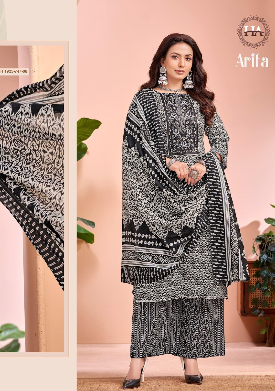Aarifa Harshit Fashion Pure Cotton Plazzo Style Suits Wholesaler Ahmedabad