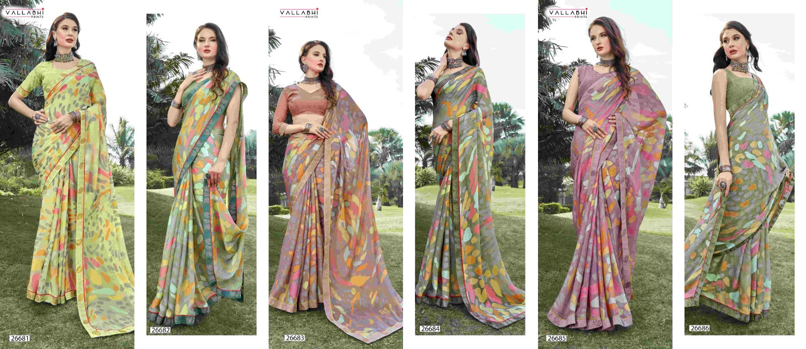 Aarifa Vallabhi Prints Brasso Sarees Wholesaler Ahmedabad