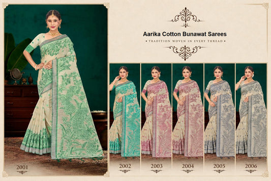 Aarika Cotton Bunawat Sarees Supplier India