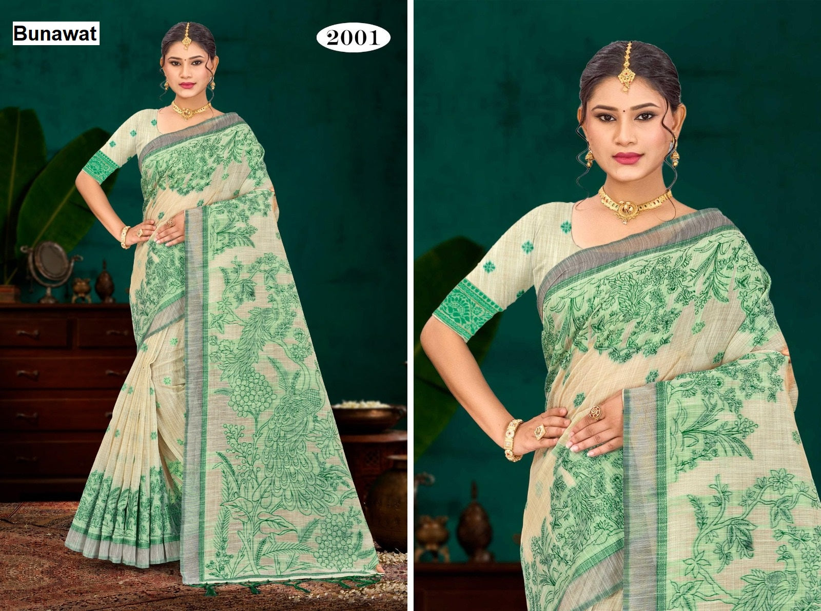Aarika Cotton Bunawat Sarees Supplier India