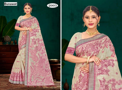 Aarika Cotton Bunawat Sarees Supplier India