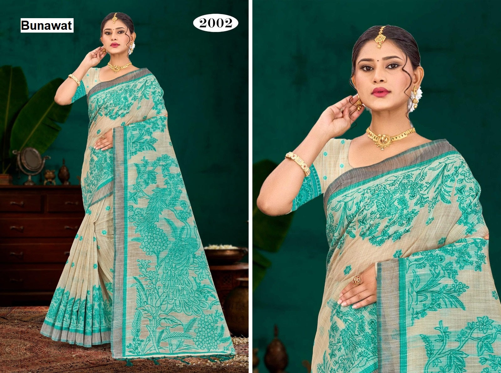 Aarika Cotton Bunawat Sarees Supplier India