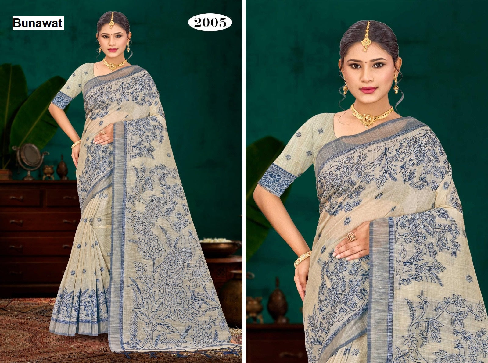 Aarika Cotton Bunawat Sarees Supplier India