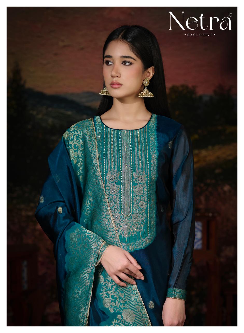 Aarisha Netra Woven Silk Pant Style Suits Supplier Ahmedabad