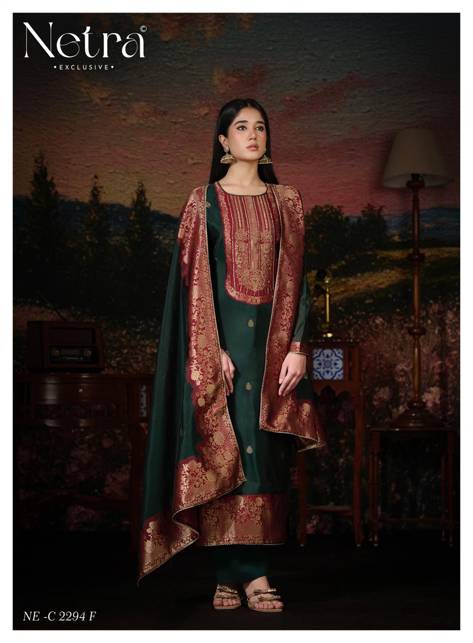 Aarisha Netra Woven Silk Pant Style Suits Supplier Ahmedabad