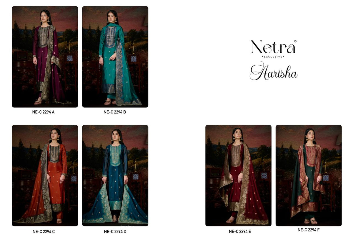 Aarisha Netra Woven Silk Pant Style Suits Supplier Ahmedabad