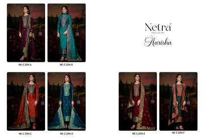 Aarisha Netra Woven Silk Pant Style Suits Supplier Ahmedabad